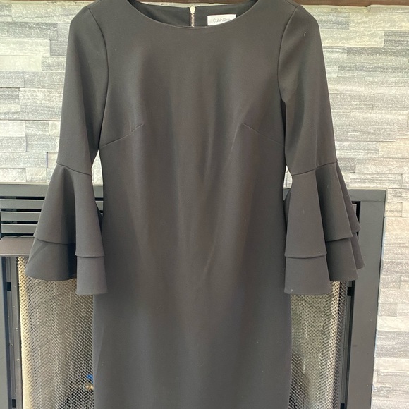 Calvin Klein Women's Tiered Bell Sleeve Dress - Picture 3 of 6